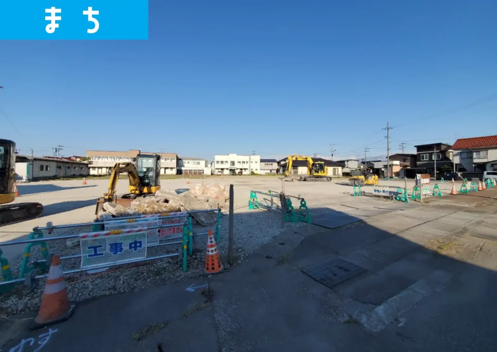 鶴岡市千石町の広大な敷地