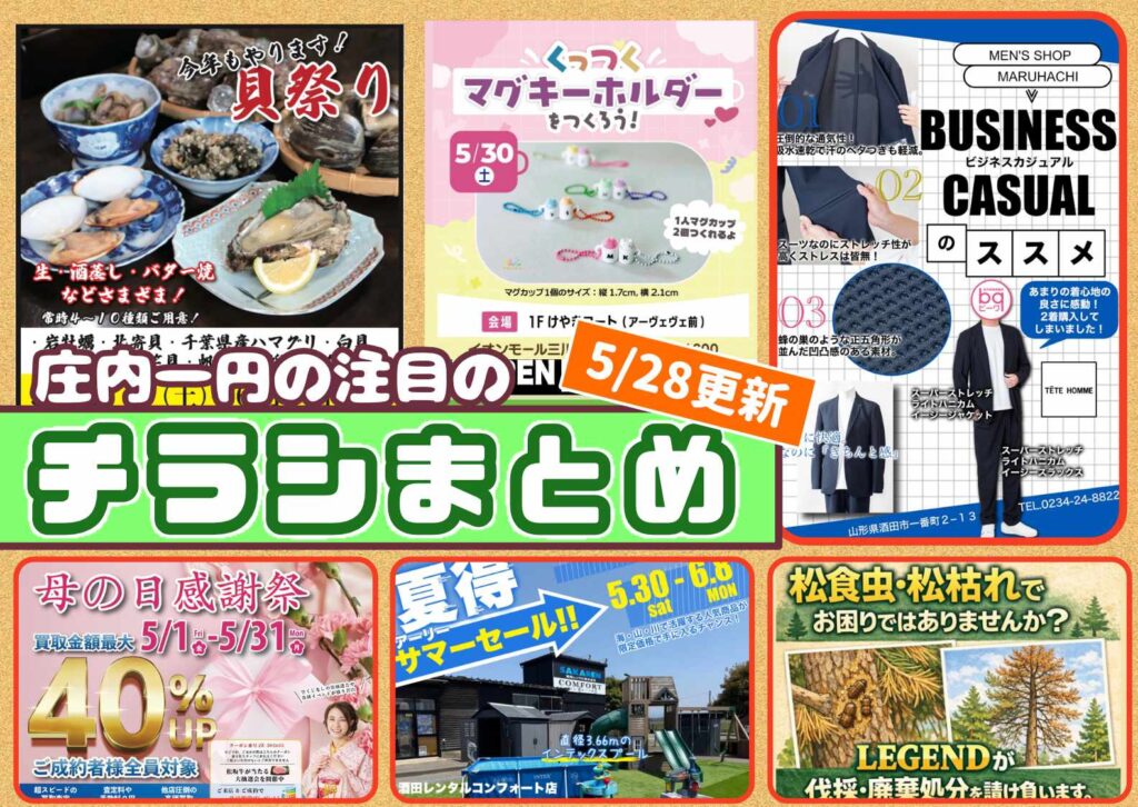 庄内エリアの今週の注目チラシをまとめたショーナイツウ記事のサムネイル画像