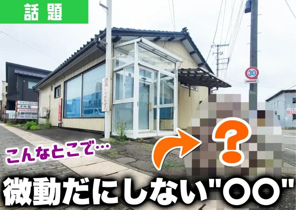 鶴岡市みどり町の交差点にある謎の岩