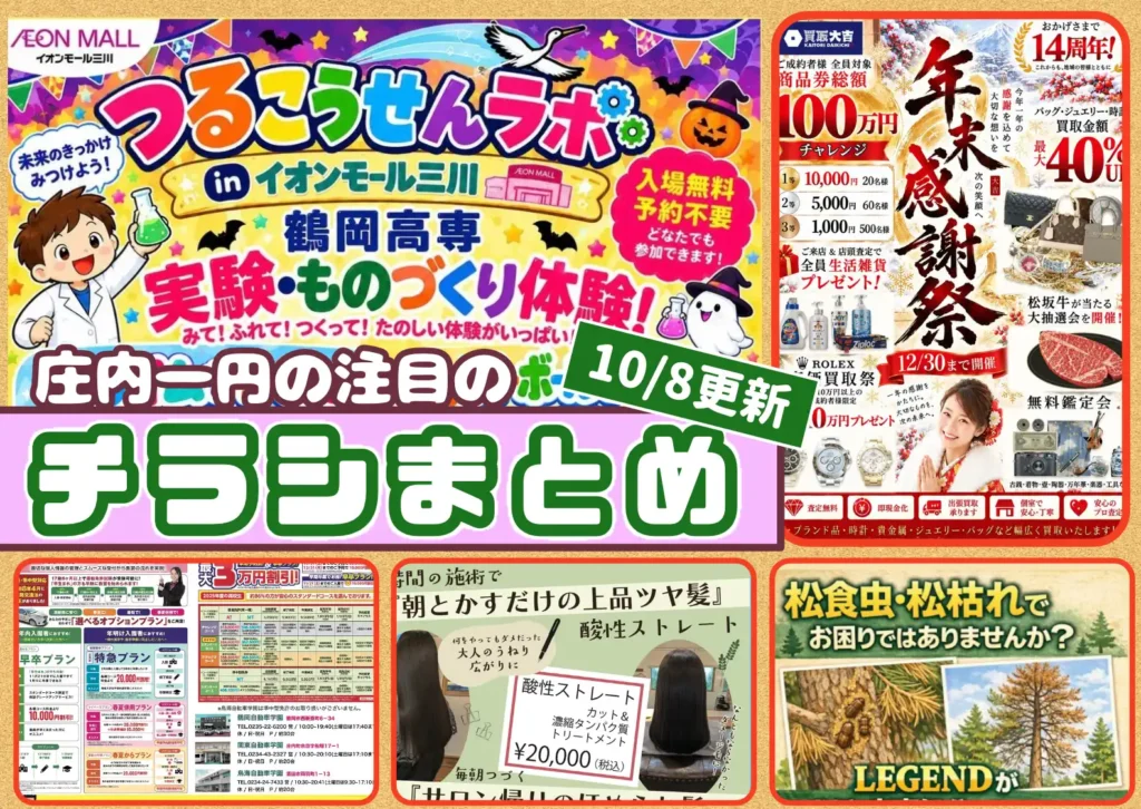 庄内エリアの今週の注目チラシをまとめたショーナイツウ記事のサムネイル画像